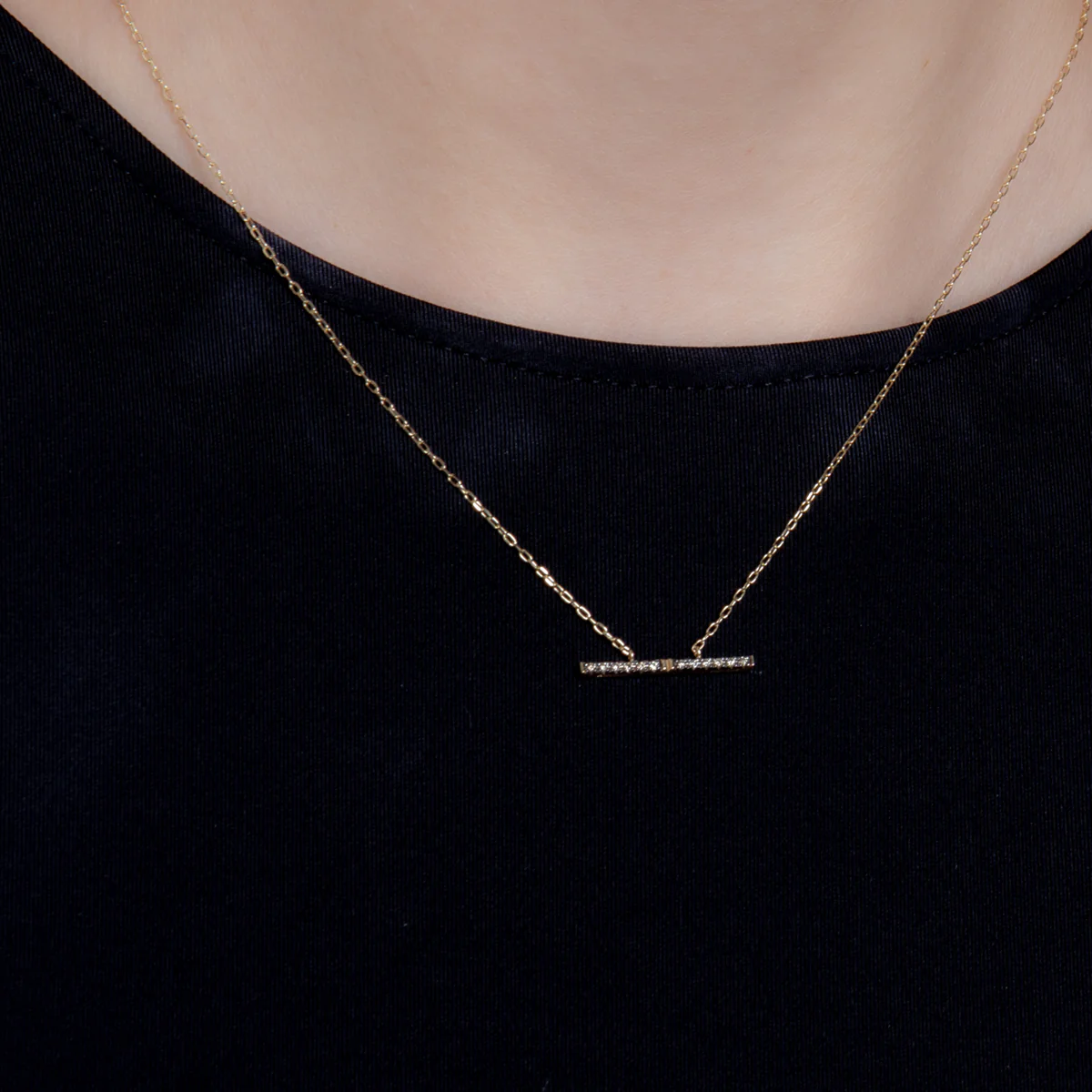 TRAPEZE Diamond Necklace Medium size Black Ruthenium Plated - Image 2