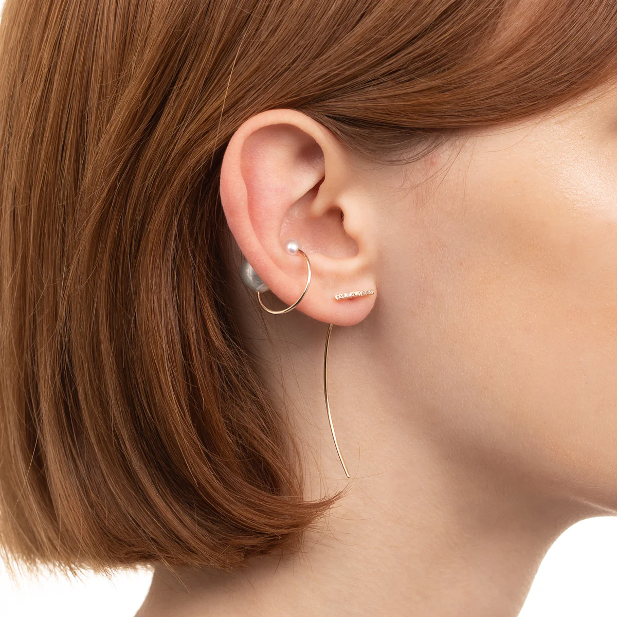 TRAPEZE Diamond Arrow Earring - Image 5