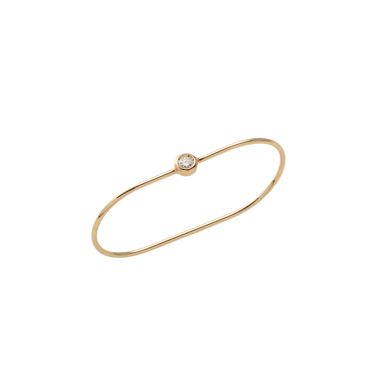 18K INDÚSTRIA Double Finger Ring with Diamond - Image 4
